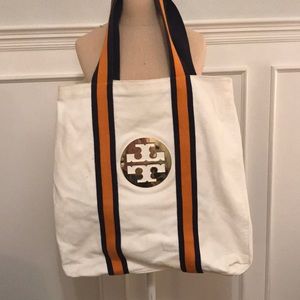 Vintage Tory Burch logo canvas bag